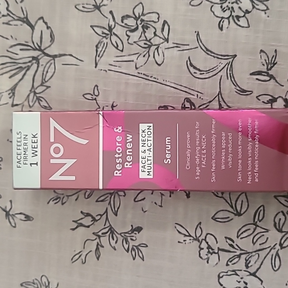 No 7 restore renew multi action face & neck serum 50 ml, 1.69 oz hp🔥